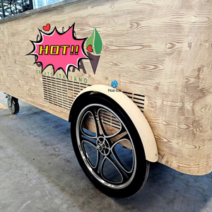 Dondurucu ekranlı açık hava etkinliği dondurma arabası | Gölgelik ile Gelato servis arabası - Product Image 4