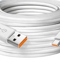 Kabel Ekstensi USB A ke Type-C Panjang 8ft 6A Pengisian Cepat Kabel PVC dengan Garansi 12 Bulan untuk TV Meja Mobil