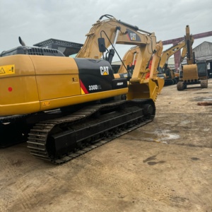 รถขุด CAT 330D2L สีเหลือง อุปกรณ์ก่อสร้างสำหรับงานหนัก แบบตีนตะขาบ - Product Image 2