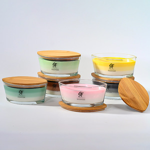 <b>Large</b> Boat Shaped Scented <b>Candle</b> Soy Wax Glass <b>Candle</b> With Lid Romantic Home Decor Souvenir Ornament - Product Image 3