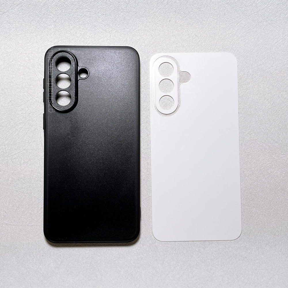 Insert en plastique souple noir mat avec plaque d'objectif imprimable