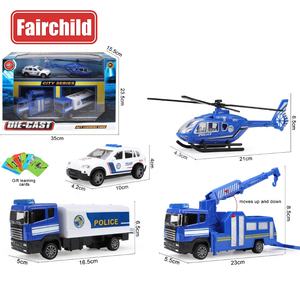 Jouets promotionnels pour enfants : Voitures de police, grues, hélicoptères en alliage moulé sous pression – Série Police - Product Image 3