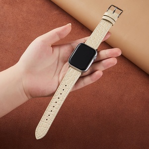 สายนาฬิกาหนังวัวแท้ลายจระเข้สีดำหลากสี รุ่น Upro Luxury สำหรับ Apple Watch 10 9 8 SE - Product Image 4