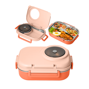 Everich Boîte à bento 1200ML avec logo personnalisé Boîte à lunch pour adultes avec bol à soupe, cloison et fourchette et cuillère gratuites pour adultes hommes femmes - Product Image 1
