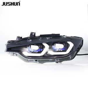 Автомобильные светодиодные линзованные фары JUSHUN для BMW 3 серии F30 13-18 с функцией переключения цвета (желтый и белый) - Product Image 3
