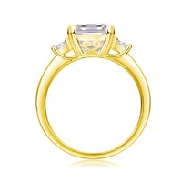 Vente en gros de bagues en argent sterling 925 avec diamant moissanite de couleur 12948 pour femmes de Mossan pour l'Europe et les États-Unis