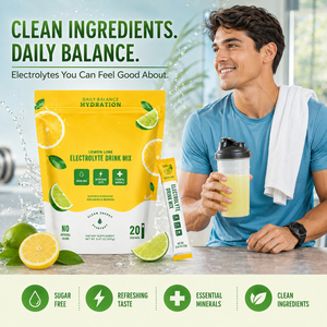 Mezcla de Electrolitos Diarios Veganos Orgánicos en Polvo, Bebidas Hidratantes para Suplemento Energético, Sin Azúcar, Sin Cafeína - Product Image 3