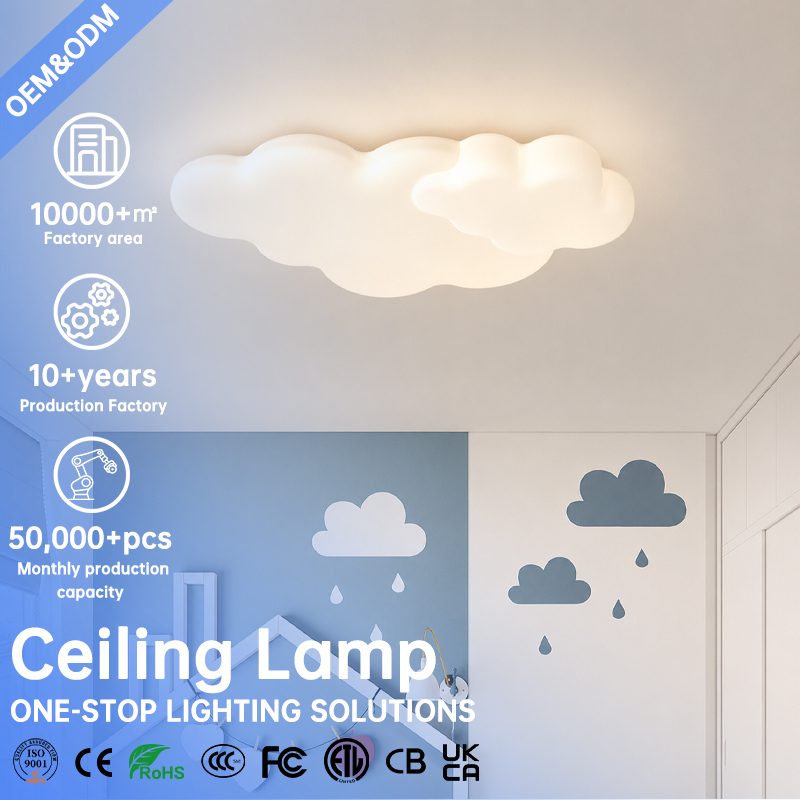 Modern LED Ceiling Lamp Smart Remote Control Adjustable Color Temperature Ra97 Surface Mounted High Efficiency Bedroom Lighting
