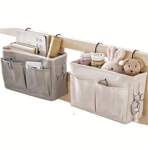 Cotton Linen Modern Eco-Friendly Foldable Bedside Hanging Pocket Storage Bag Bedroom Magazine Pouch Diaper Caddy Toy <b>Holder</b> Baby - Product Image 1