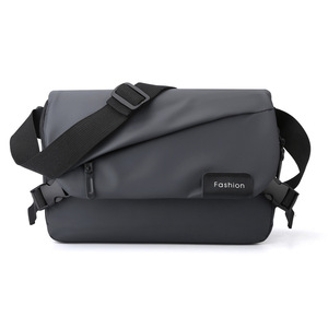New Fashionable Outdoor Sports Leisure Cross-Border New Men's Large-Capacity PU Leather Shoulder Messenger <b>Bag</b> - Product Image 1