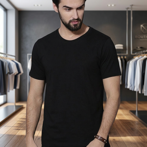 เสื้อยืดผ้าฝ้ายทรงลำลองสำหรับผู้ชาย - Product Image 3