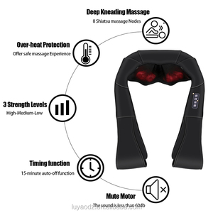 OEM ODM originale Shiatsu impastare collo e spalla massaggiatore per alleviare il dolore muscolare corpo Shiatsu collo e schiena massaggiatore - Product Image 4