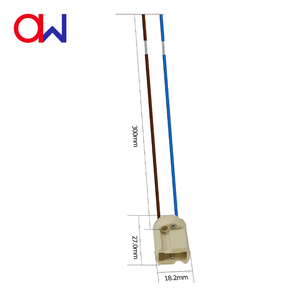 G9 Ceramic Lamp Holder Socket Porcelain <b>Halogen</b> LED <b>Bulb</b> Base 250V 2A with 25cm Wire High Temperature Resistant for Chandelier - Product Image 2