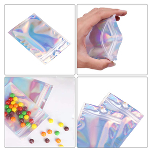 Bolsas de Mylar Personalizadas con Cierre Hermético, Holográficas, de Aluminio, Color Arcoíris, a Prueba de Olores - Product Image 3