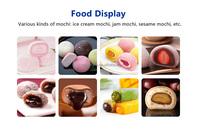 Ligne de production automatique de pompe à moteur 220V Biscuit à la crème glacée Mochi à trois remplis en acier inoxydable pour magasin d'alimentation ferme nouveau moteur PLC