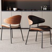 Chaise de salle à manger en bois massif Ames Design moderne et minimaliste avec dossier complet pour la maison et le restaurant