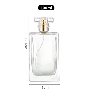 -Homay sang trọng 30ml <span class=keywords><strong>50ml</strong></span> 100ml phẳng hình chữ nhật rõ ràng chai nước hoa thủy tinh với bơm phun - Product Image 5