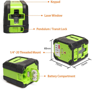 Dụng Cụ Đo Độ Chính Xác Cao Xoay 110 Độ 2 Dòng 20M Tia <span class=keywords><strong>Laser</strong></span> Xanh - Product Image 5
