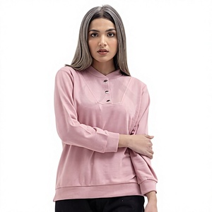 Sweat-shirt en molleton de coton pour femme, col rond, manches longues, respirant, séchage rapide, pour le sport et les occasions décontractées - Product Image 1