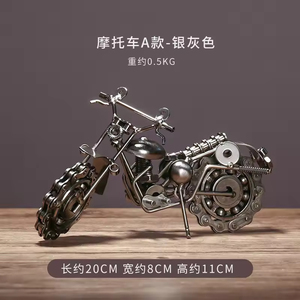 Modellini Vintage di <span class=keywords><strong>Moto</strong></span> <span class=keywords><strong>in</strong></span> Metallo, Ornamenti Retrò di Auto e Aerei, Decorazioni da Scrivania per Casa e Ufficio - Product Image 5