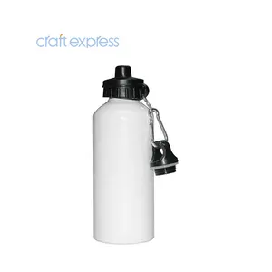 Craft Express 600Ml Blanks Wholesale Metal White Color Water Sports Cups Sublimation Aluminium Water Bottle With Two Tops
