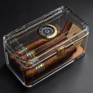Humidor de Puros Portátil de Pequeña Capacidad <span class=keywords><strong>Grus</strong></span> FAYUE, Diseño Moderno, Plástico Transparente con Cierre, Técnica de Laca para Principiantes, Ecológico - Product Image 4
