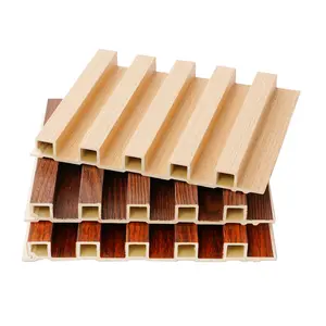 Panel de pared de partición de madera hueca, compuesto de plástico para decoración de apartamento