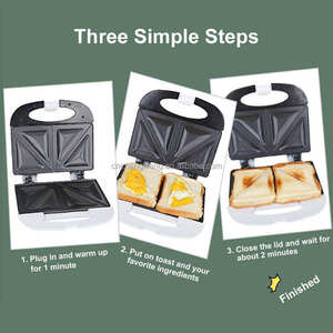 Venta Directa de Fábrica: Máquina para Hacer Sándwiches y Waffles, Tostadora Rápida de 2 Rebanadas para Desayuno - Product Image 5