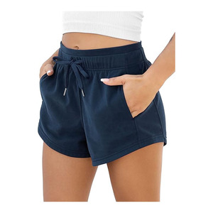 Pantalones cortos de terciopelo transpirables de tendencia 2025 para mujer, trajes de verano verde sólido, Tops de longitud corta, ropa de gimnasio informal - Product Image 4