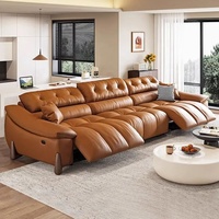 Canapé électrique inclinable en cuir moderne, coussin confortable, appui-tête électrique, port USB, pour salon de luxe, meubles de maison