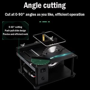 Portable <b>Mini</b> <b>Table</b> Saw Multi-Function Woodworking Cutting Machine With Sliding <b>Table</b> for Small Household Use - Product Image 4