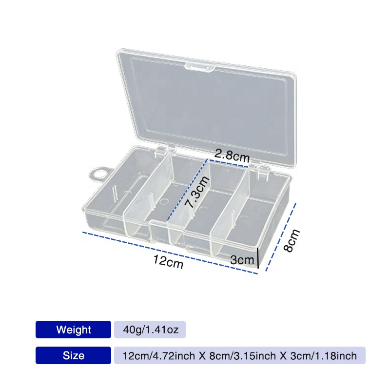 clear fishing box Deep StowAway 3600 ring seal for additional waterproof protection Fishing Tackle Box - Hard