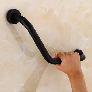Barra de Apoyo de Hierro Negra para Baño, Montada en la Pared, Moderna, Ecológica, Segura para Personas Mayores, Antideslizante, para Inodoro y Bañera - Product Image 3