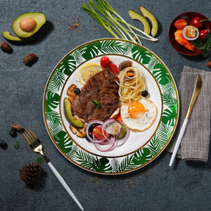 Platos de Navidad con borde personalizado de plástico para vacaciones, platos de CENA DE Acción de Gracias, platos de reutilización para fiestas - Product Image 4