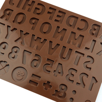 1086 Fabrik-Musterbuchstaben und -Zahlen Silikonharzform Silikon-Schokoladenformen Fondant-Spitzenform Kuchendekoration DIY