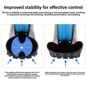 Bande de protection pour jantes de <span class=keywords><strong>VTT</strong></span> <span class=keywords><strong>tubeless</strong></span> pour jantes de <span class=keywords><strong>26</strong></span>/27,5 <span class=keywords><strong>pouces</strong></span> - Protection anti-éclatement des pneus - Product Image 2