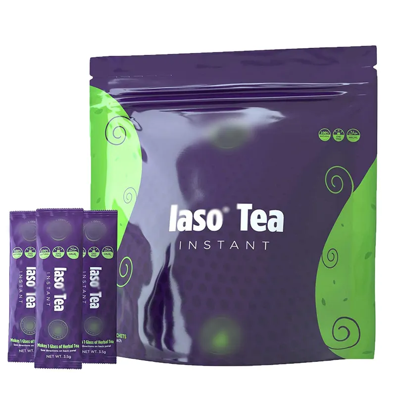 Fast Shipping IASO Natural Detox Instant Herbal Tea laso Tea Instant Colon Cleanse Detox Laso with ddp shipping