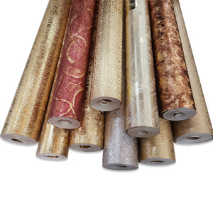 Rollos de Papel Tapiz Dorado Estilo Vintage Abstracción Geométrica No Autoadhesivo Para Decoración de Paredes - Product Image 2