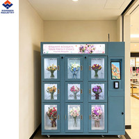 Distributeur automatique de fleurs multifonctionnel Winnsen fabriqué en Chine avec plateforme cloud à distance et double porte en verre transparent