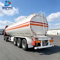 Semi-remorque à trois essieux en acier à 3/4 essieux avec système de chauffage Capacité de 45000 litres à 55000 litres pour camion de réservoir de carburant d'huile de palme