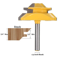 DZ, 3 uds., vástago de 1/4 pulgadas, bloqueo de cajón de 45 grados, juego de brocas para enrutador de inglete, 1/2 ", 5/8", 3/4 ", stock de corte con soporte OEM