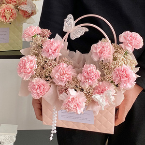 Borsa floreale impermeabile per confezionare bouquet di fiori freschi, regalo ideale per San Valentino e la festa degli insegnanti, disponibile nei colori bianco, nero e <span class=keywords><strong>rosa</strong></span>. - Product Image 4
