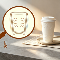 Gobelet en papier à double paroi personnalisable en usine avec barrière thermique pour la distribution de services alimentaires et les événements extérieurs