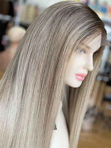 Nuevas pelucas de cabello humano rubio platino de aspecto Real pelucas rectas sedosas Balayage Rubio pelucas sin pegamento Pelucas Cabello Humano - Product Image 4