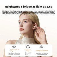 Écouteurs sans fil à clip miroir BT5.4 OWS à oreille ouverte, légers, pour le sport, étanches, son clair, casque Bluetooth