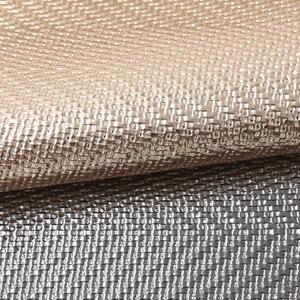 Échantillon gratuit de tissu synthétique <span class=keywords><strong>en</strong></span> similicuir à motif de tissage gaufré <span class=keywords><strong>en</strong></span> PU imperméable avec film pour la fabrication de dessus de chaussure - Product Image 1