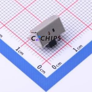 SK-22D02-2 Slide Switch Through hole Component (THT) Switch Rectangle Pin Header PC Pin Right Angle Insert 300mA - Product Image 2