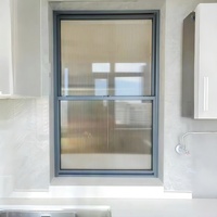 Ventana Corredera Vertical de Aleación de Aluminio Impermeable con Color Personalizado, Kit de Herrajes, para Renovación de Cocina, Hogar y Hotel, Resistente al Viento