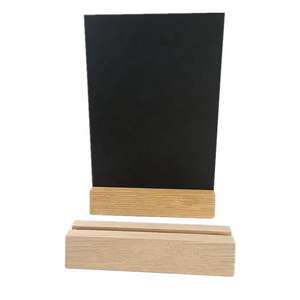 <span class=keywords><strong>Pizarra</strong></span> de escritorio <span class=keywords><strong>A4</strong></span> de madera de doble cara, <span class=keywords><strong>pizarra</strong></span> pequeña de mesa de madera rústica vintage - Product Image 4