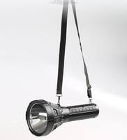 Camping Extérieur 30W Super Lumineux USB Rechargeable Forte Lumière Torche Portable Grande Taille LED Lampe de Poche avec Lanière